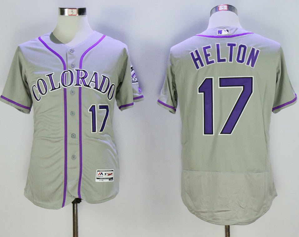 Todd Helton Colorado Rockies grey jersey