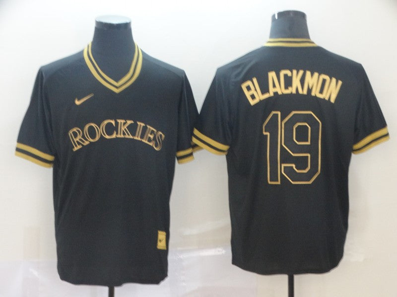 Charlie Blackmon Colorado Rockies black Legend jersey