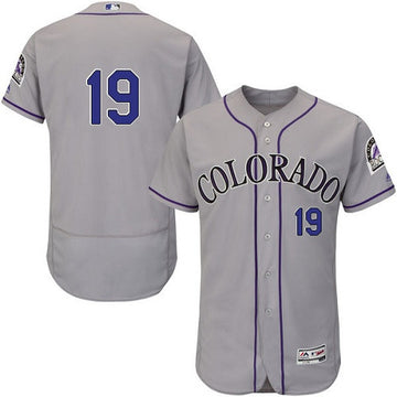 Charlie Blackmon Colorado Rockies gray jersey