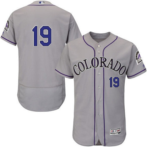 Charlie Blackmon Colorado Rockies gray jersey