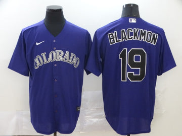 Charlie Blackmon Colorado Rockies purple jersey