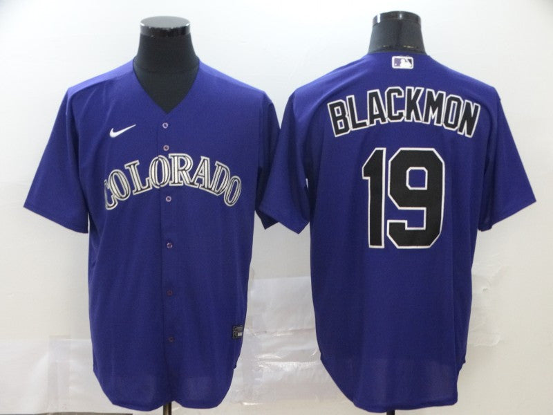 Charlie Blackmon Colorado Rockies purple jersey
