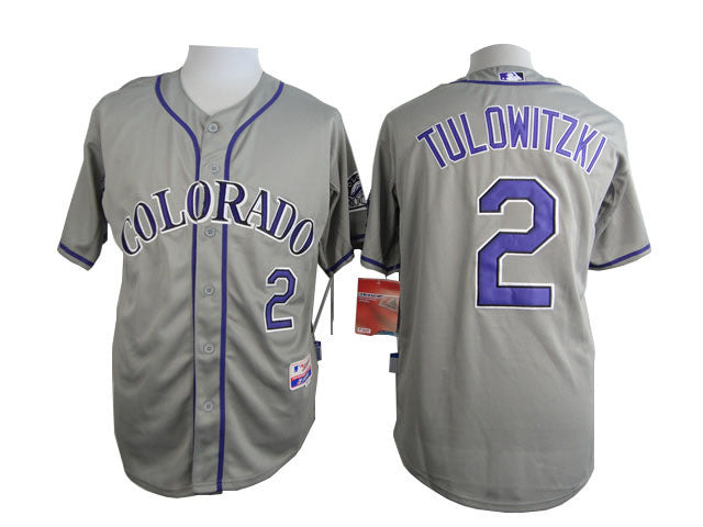Tulowitzki Colorado Rockies grey jersey