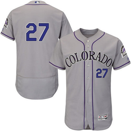 Trevor Story Colorado Rockies gray jersey