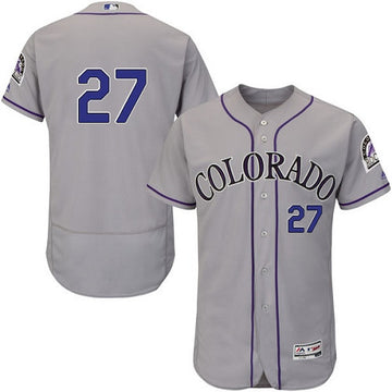 Trevor Story Colorado Rockies gray jersey