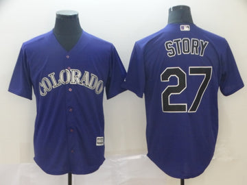 Trevor Story Colorado Rockies purple jersey