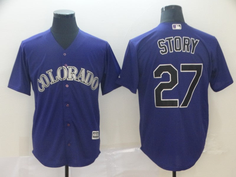 Trevor Story Colorado Rockies purple jersey