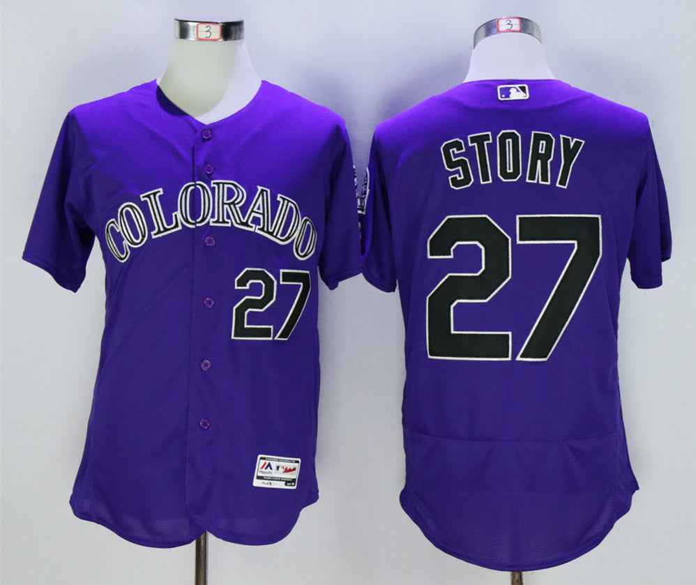 Trevor Story Colorado Rockies purple jersey