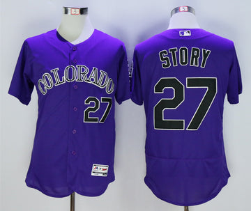Trevor Story Colorado Rockies purple jersey