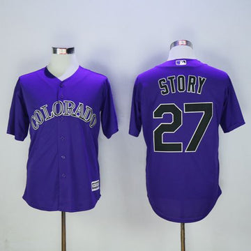 Trevor Story Colorado Rockies purple jersey