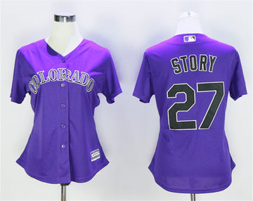 Trevor Story Colorado Rockies purple jersey