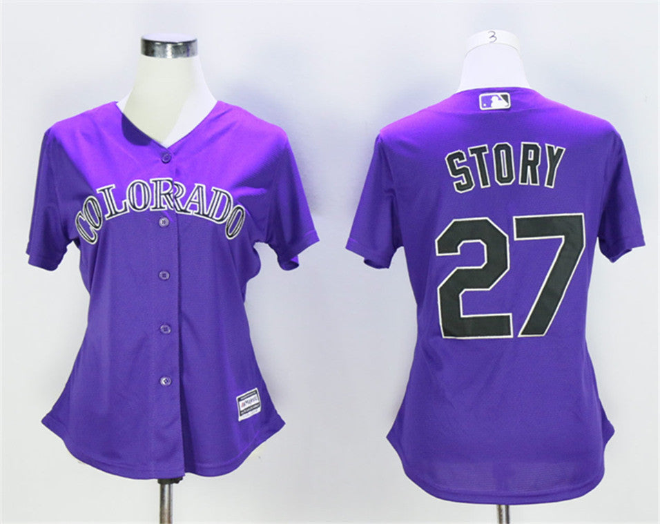Trevor Story Colorado Rockies purple jersey