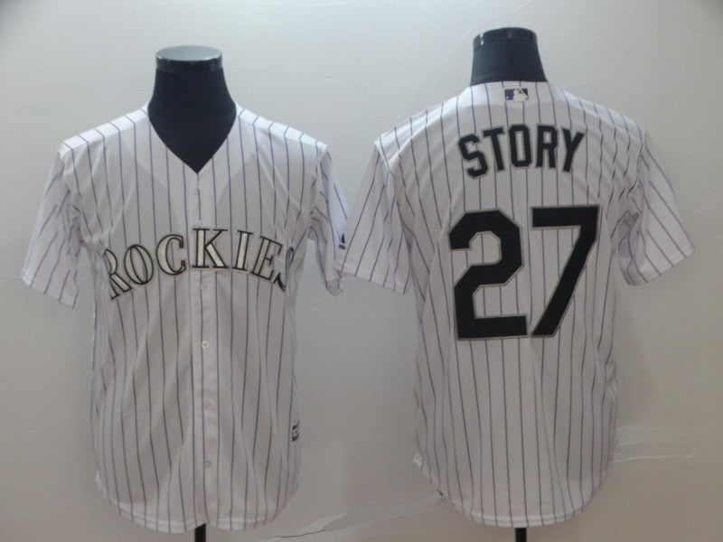Trevor Story Colorado Rockies white jersey