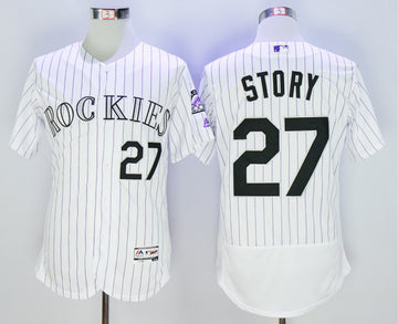 Trevor Story Colorado Rockies white jersey