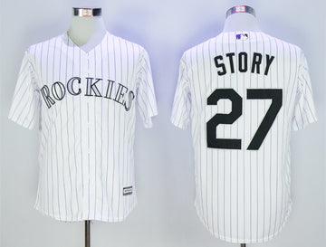 Trevor Story Colorado Rockies white jersey