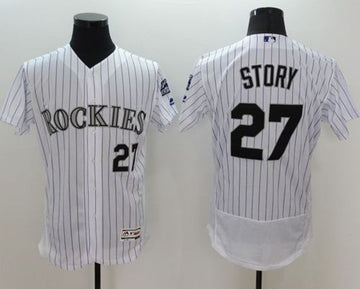 Trevor Story Colorado Rockies white Authentic jersey