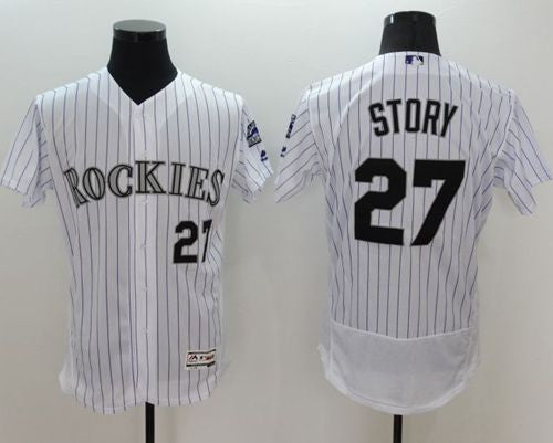 Trevor Story Colorado Rockies white Authentic jersey