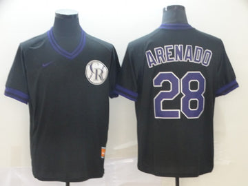 Nolan Arenado Colorado Rockies black Throwback jersey