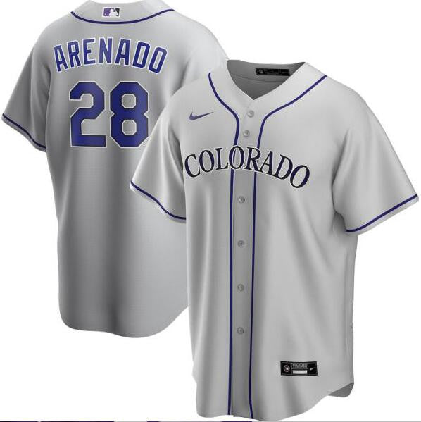 Nolan Arenado Colorado Rockies gray jersey