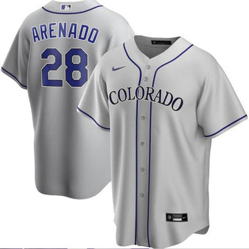 Nolan Arenado Colorado Rockies gray jersey