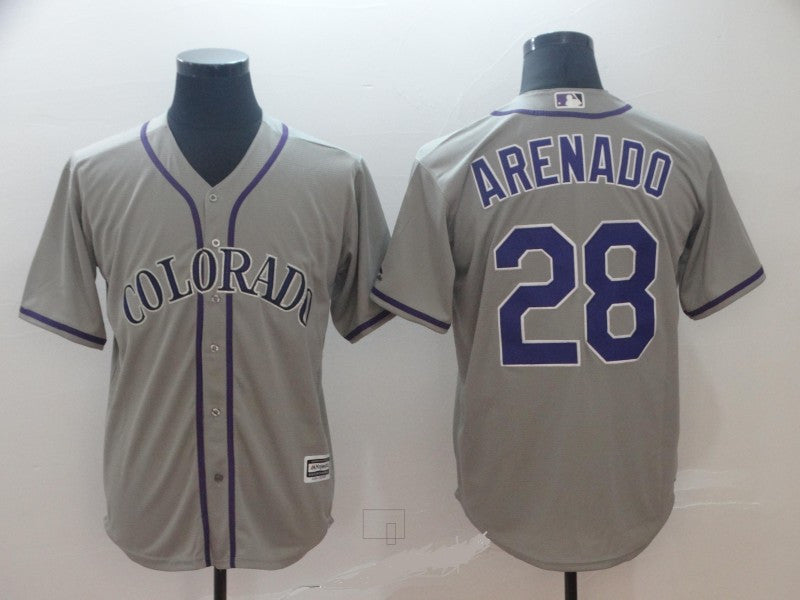 Nolan Arenado Colorado Rockies gray jersey