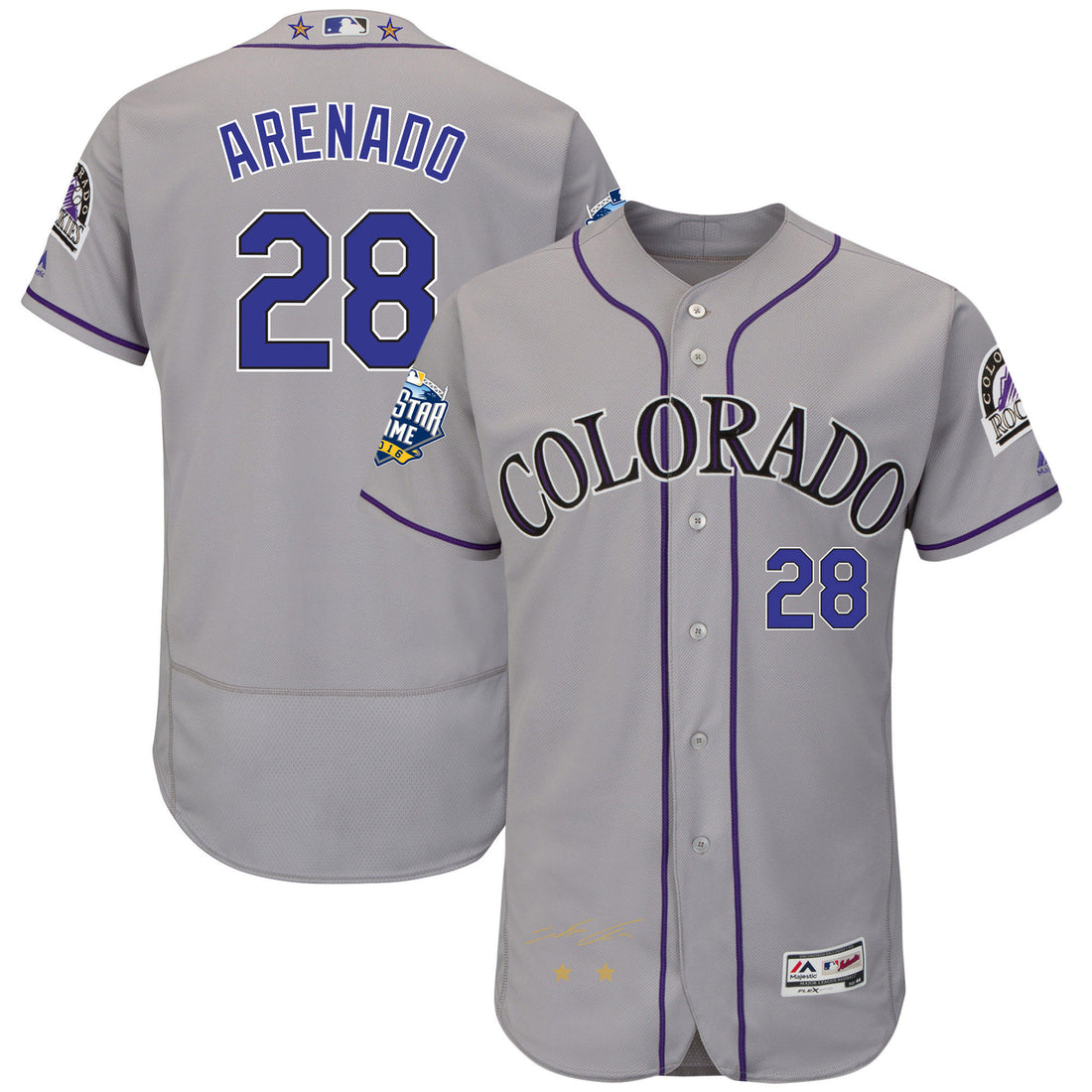 Nolan Arenado Colorado Rockies grey All-Star jersey