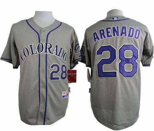Nolan Arenado Colorado Rockies grey jersey