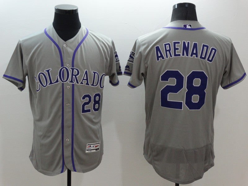 Nolan Arenado Colorado Rockies grey jersey