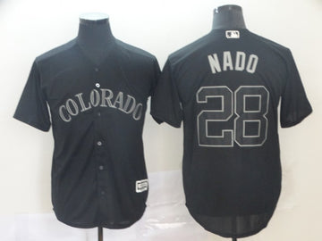 Nolan Arenado Nado Colorado Rockies black jersey