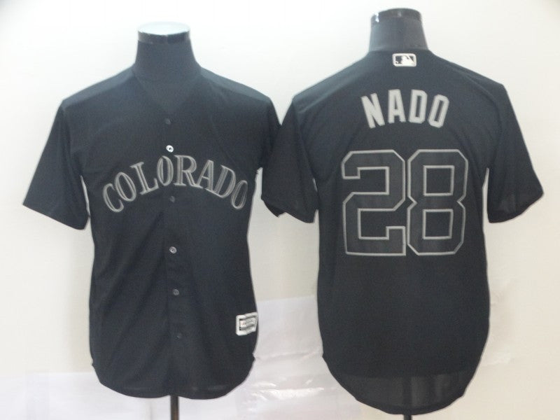Nolan Arenado Nado Colorado Rockies black jersey