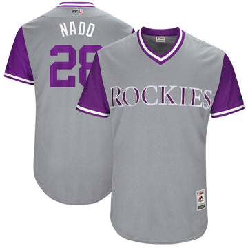 Nolan Arenado Nado Majestic Colorado Rockies gray jersey
