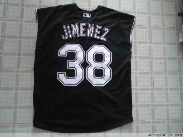 Jimenez Colorado Rockies black jersey