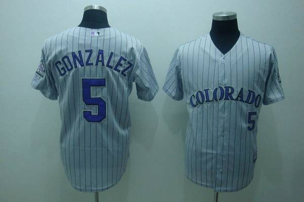 Carlos Gonzalez Colorado Rockies grey jersey