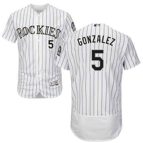 Carlos Gonzalez Colorado Rockies white jersey