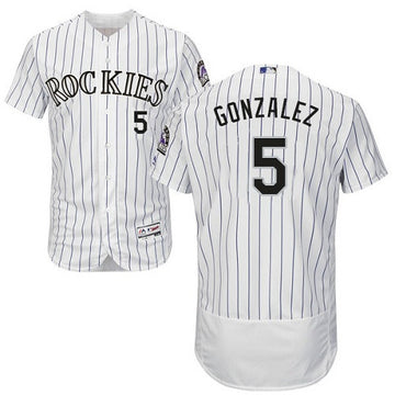 Carlos Gonzalez Colorado Rockies white jersey