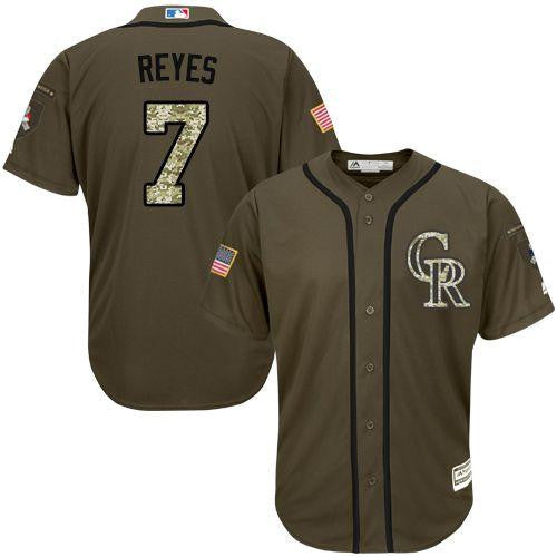 Jose Reyes Colorado Rockies green Salute To Service jersey