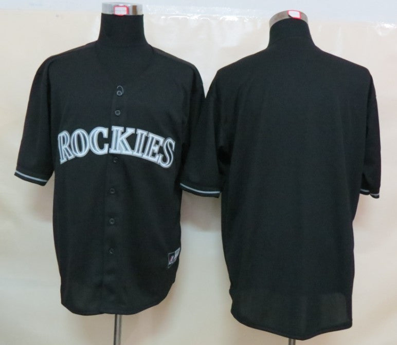 Custom Colorado Rockies black Fashion jersey