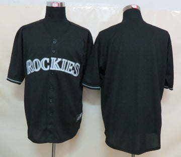 Custom Colorado Rockies black Fashion jersey
