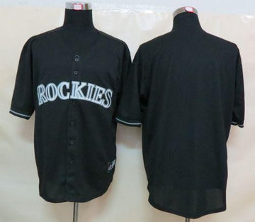 Custom Colorado Rockies black Fashion jersey