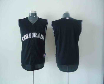 Custom Colorado Rockies black jersey