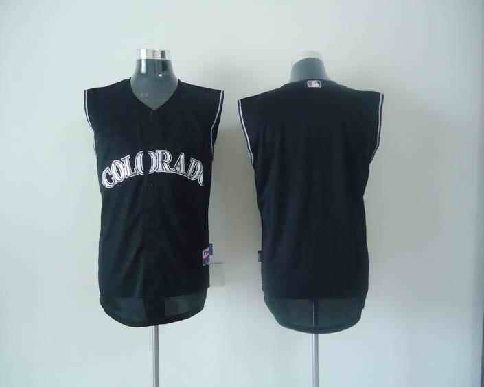Custom Colorado Rockies black jersey