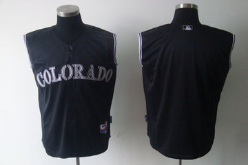 Custom Colorado Rockies black jersey