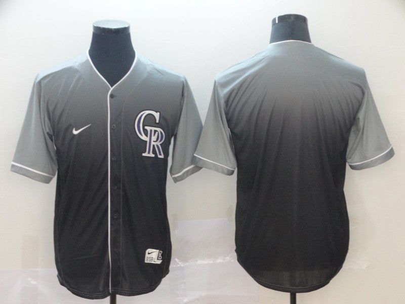 Custom Colorado Rockies gray Fashion jersey