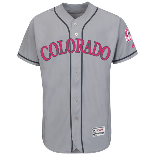 Custom Colorado Rockies grey jersey