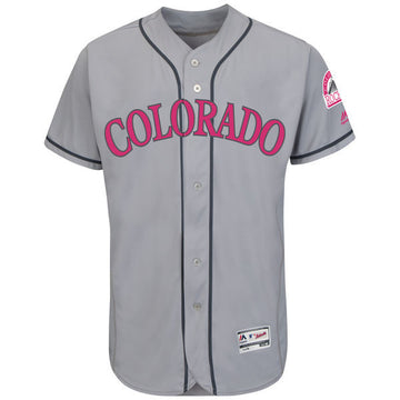 Custom Colorado Rockies grey jersey