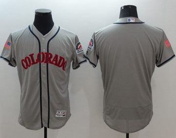 Custom Colorado Rockies grey Fashion jersey