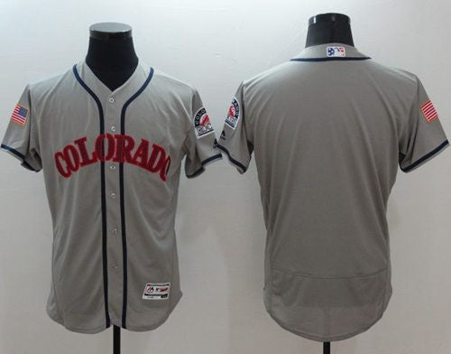 Custom Colorado Rockies grey Fashion jersey