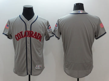 Custom Colorado Rockies grey Fashion jersey
