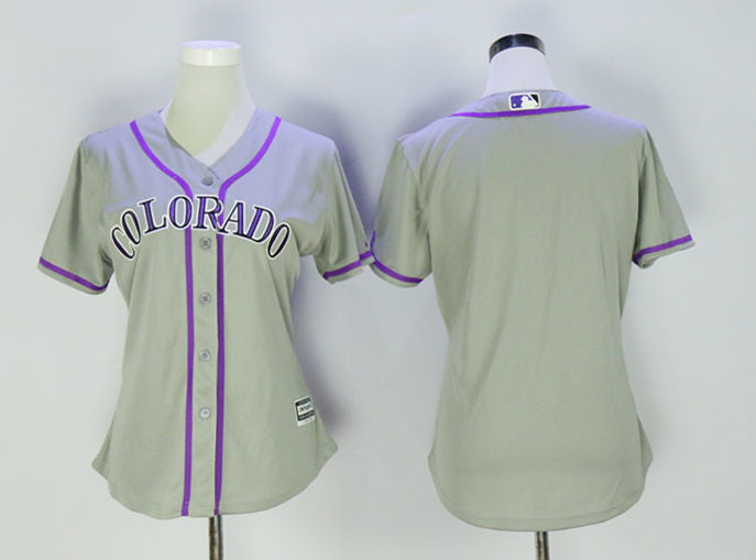 Custom Colorado Rockies grey jersey