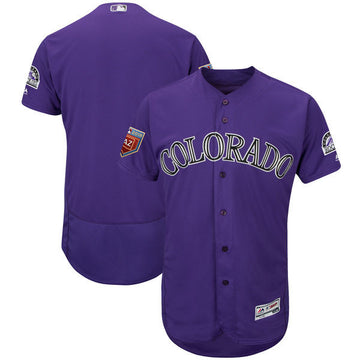 Custom Colorado Rockies purple jersey